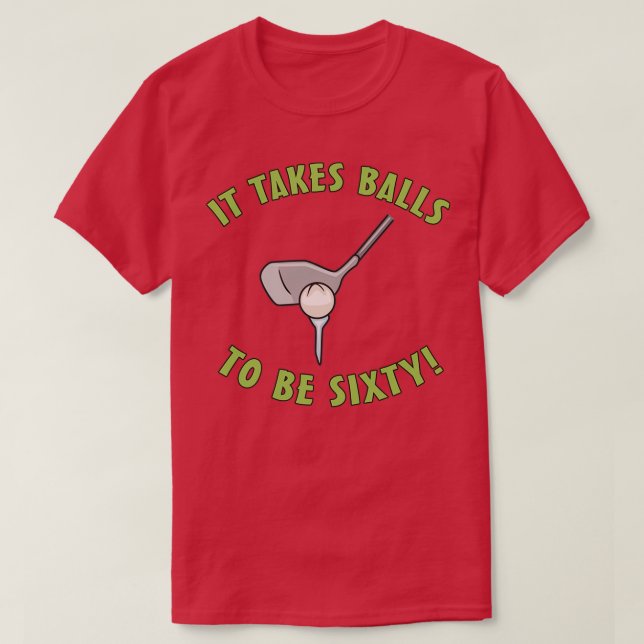 T-shirt 60e anniversaire Humour de golf (Design devant)