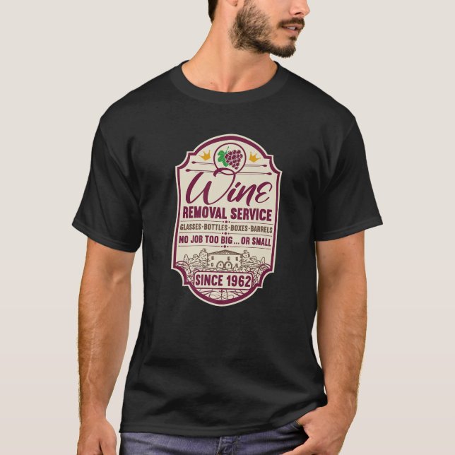 T-shirt 60E Anniversaire I Service D'Enlèvement De Vins I  (Devant)