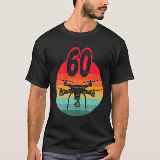 T-shirt 60E Anniversaire I Télécommande Rétro Drones Avec 