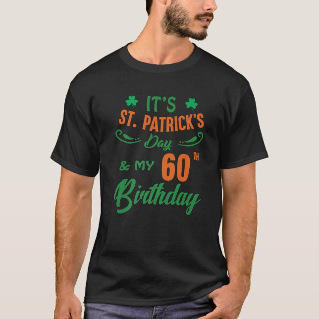 T-shirt 60E Anniversaire Jour de la Saint Patrick Fête Hom (Devant)