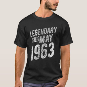 T-shirt 60e anniversaire Légendaire depuis mai 1963 60 ans