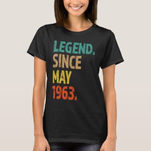 T-shirt 60e anniversaire Légende depuis mai 1963 60 ans i