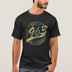 T-shirt 60e anniversaire Meilleur Vintage 1963 Homme ou fe