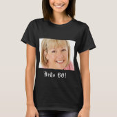 T-shirt 60e anniversaire photo bonjour 60 femme (Devant)