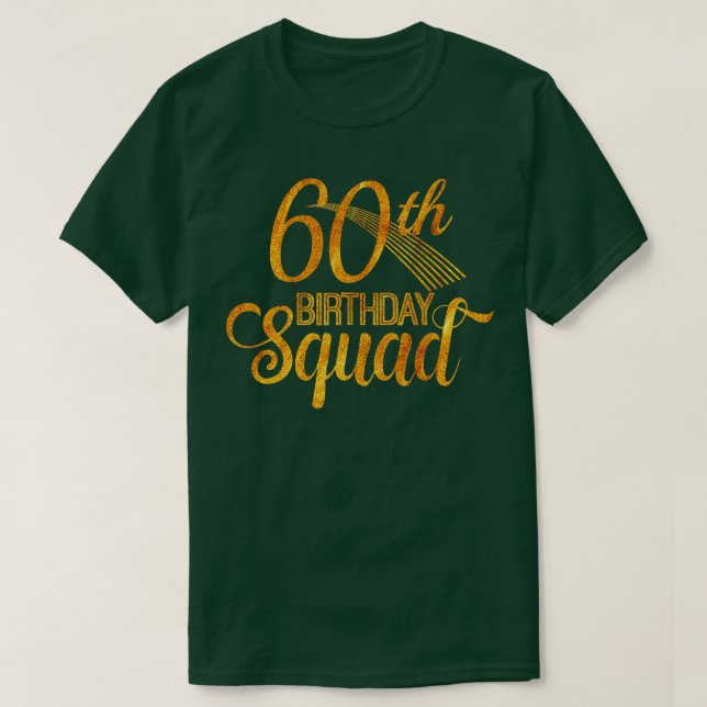 T-shirt 60e anniversaire Squad Party Anniversaire Yellow G (Design devant)