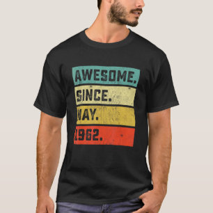 T-shirt 60e anniversaire stupéfiant depuis mai 1962 60 ans