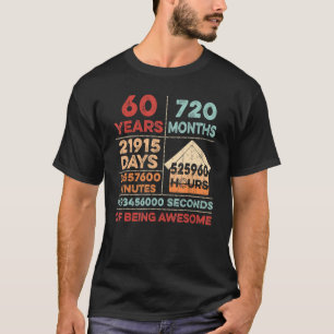 T-shirt 60e anniversaire vintage 60 ans être génial A