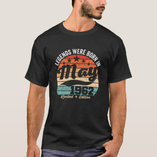 T-shirt 60E Anniversaire vintage Légendes Sont Nés En Mai