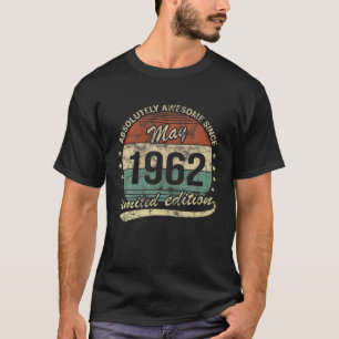 T-shirt 60E Anniversaire Vintage Mai 1962 Absolument Incro