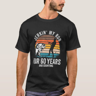T-shirt 60E Cadeau Anniversaire Pour Pêcheurs Hommes Drôle