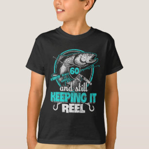 T-shirt 60e Pêche drôle Anniversaire Chemise pêcheur Keepi
