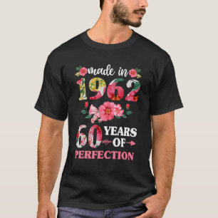 T-shirt 60ème Anniversaire Pour Les Femmes Fabriquées En 1