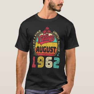 T-shirt 60ème anniversaire vintage stupéfiant depuis août