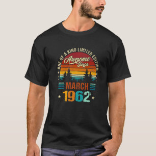 T-shirt 60ème anniversaire vintage stupéfiant depuis mars