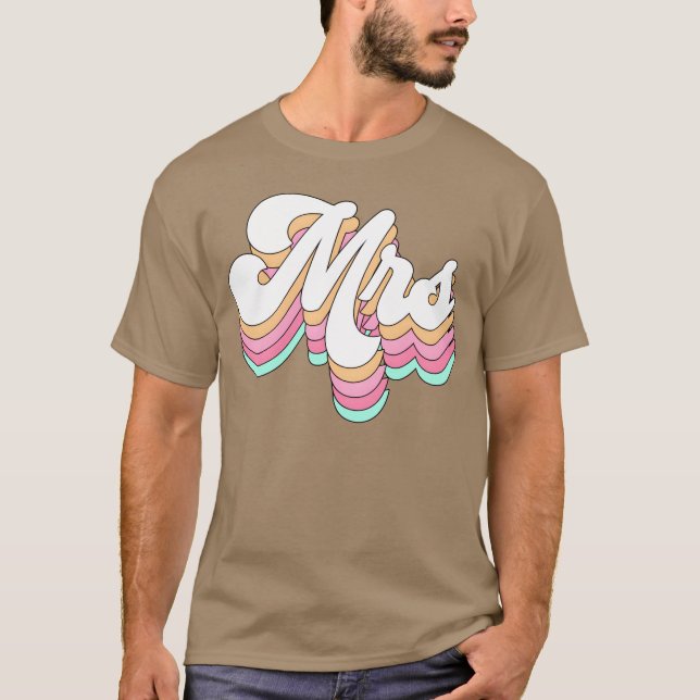 T-shirt 60S 70S Mme Pour Future Mariée Nouvelle Douche de  (Devant)