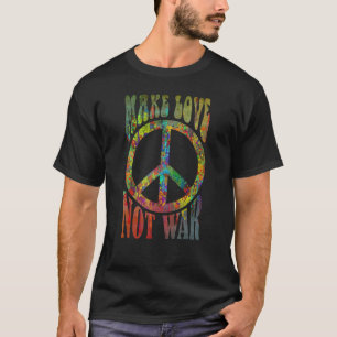 T-shirt 60s les années 70 puissance de fleur rétro - Faire