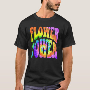 T-shirt 60s les années 70 rétro Hippie Batik Spiral Flower