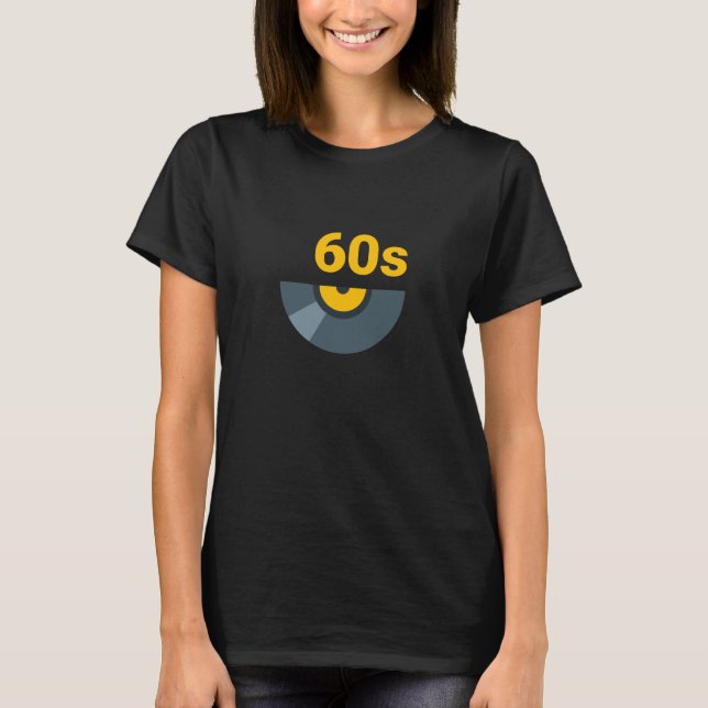 T-shirt 60s Music Record Player 1960s 60s (Devant)