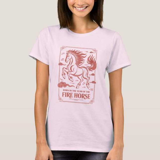 T-shirt 60th Birthday Fire Horse Chinese Zodiac 2026 Lunar (Devant)