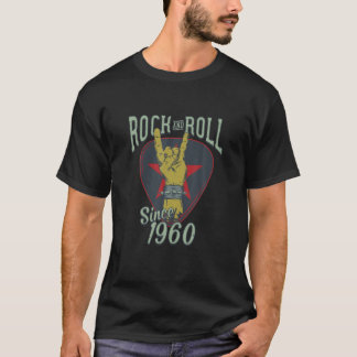 T-shirt 60Th Birthday Gift 60 Years Old 1960 Retro Guitar