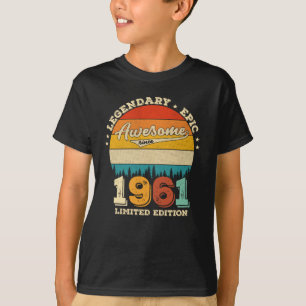 T-shirt 61 Ans Awesome depuis 1961 61e Anniversaire Cadeau