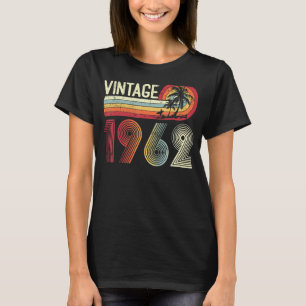 T-shirt 61 Ans Hommes Femmes Vintage 1962 Rétro 61ème Nais