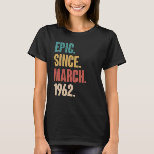 T-shirt 61 Ans Vintage 1962 Anniversaire 61e Décoration
