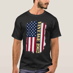 T-shirt 61 Year Old Vintage US Flag 1962 American Flag 61s