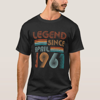 T-shirt 61Anniversaire Pour 61 Ans Légende Depuis Le 1Er A