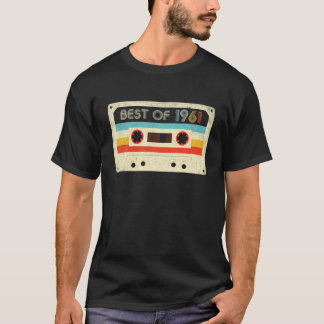 T-shirt 61Cadeaux Anniversaires Meilleur De 1961 Cassette