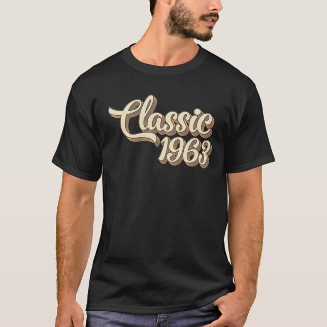 T-shirt 61e Anniversaire Cadeau Classique 1963 61 Ans (Devant)