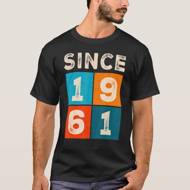 T-shirt 61e anniversaire depuis 1961 (Devant)