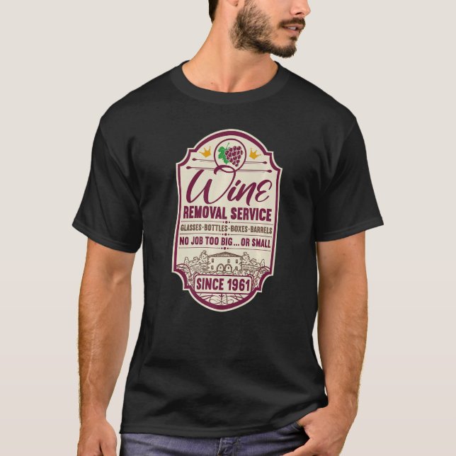 T-shirt 61e Anniversaire I Décanteur de vin Étiquette I Él (Devant)