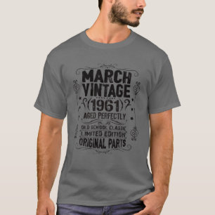 T-shirt 61E Anniversaire Mars 1961 Pisces Man Aries Girl V