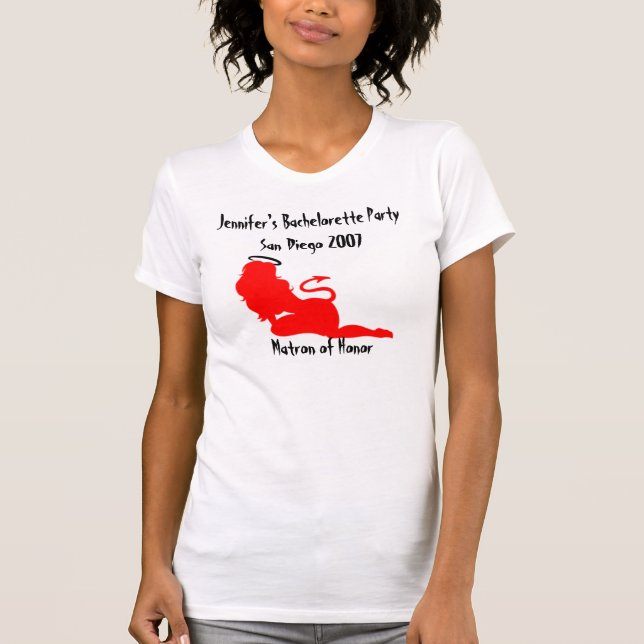 T-shirt 62379, Devil/Angel Naughty/Nice Bachelorette Party (Devant)