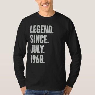 T-shirt 62 ans 62e anniversaire Légende depuis juillet 196