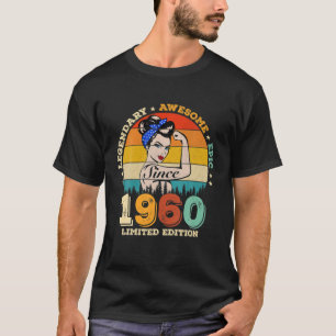 T-shirt 62 Ans Légendaire Depuis 1960 Awesome 62E Birt