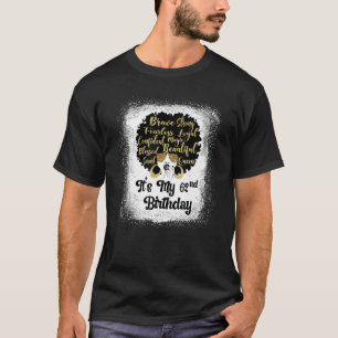 T-shirt 62 Ans Leopard Melanin fille C'est mon anniversair