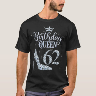 T-shirt 62 Ans Reine Anniversaire Chaussures Blanches Cour