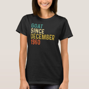 T-shirt 62e anniversaire 62 ans chèvre depuis décembre 196