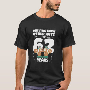 T-shirt 62e anniversaire de mariage à rendre l'autre fou 6