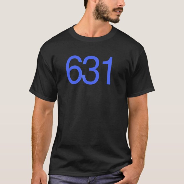 T-shirt 631 Indicatif Régional Pour Long Island New York S (Devant)