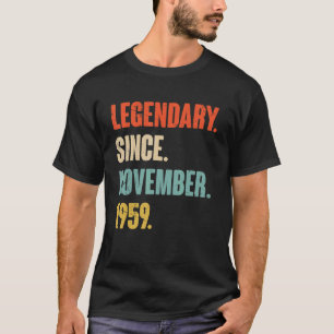 T-shirt 63 ans 63e anniversaire Légendaire depuis novembre