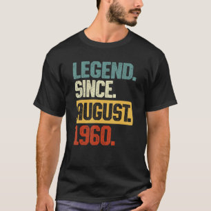 T-shirt 63 Ans 63ème Anniversaire Légende rétro depuis Aug