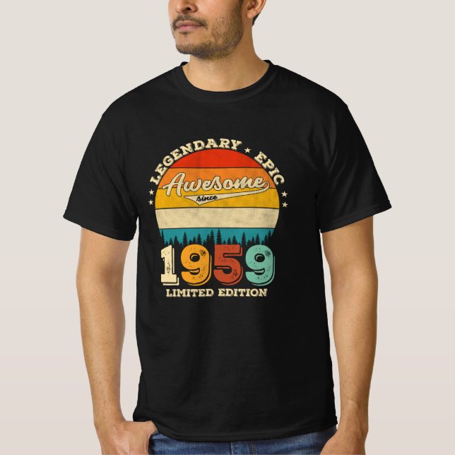 T-shirt 63 Ans Awesome depuis 1959 63e anniversaire Cadeau (Devant)