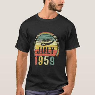 T-shirt 63 ans Vintage juillet 1959 63e anniversaire