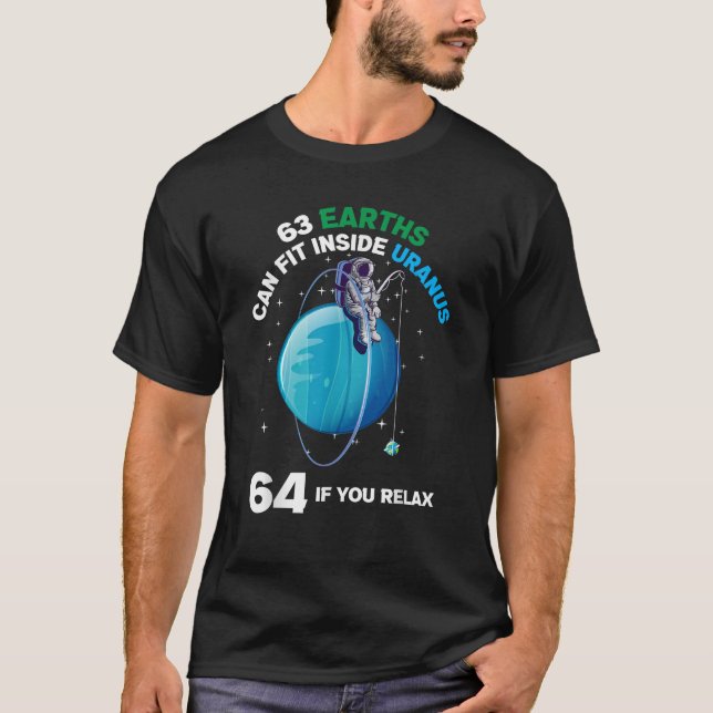T-shirt 63 Terres À L'Intérieur D'Uranus 64 Si Vous Relaxe (Devant)