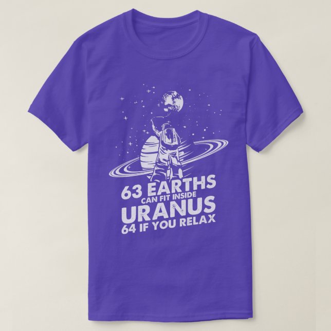T-shirt 63 Terres peuvent s'adapter à l'intérieur d'Uranus (Design devant)