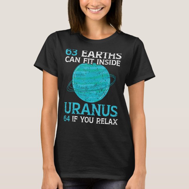 T-shirt 63 Terres Peuvent S'Adapter À Uranus 64 Si Vous Vo (Devant)