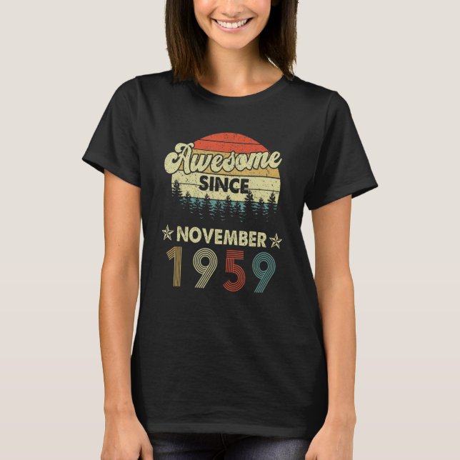 T-shirt 63e anniversaire extraordinaire depuis novembre 19 (Devant)